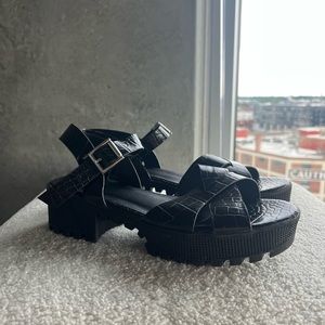 Black Platform Sandals